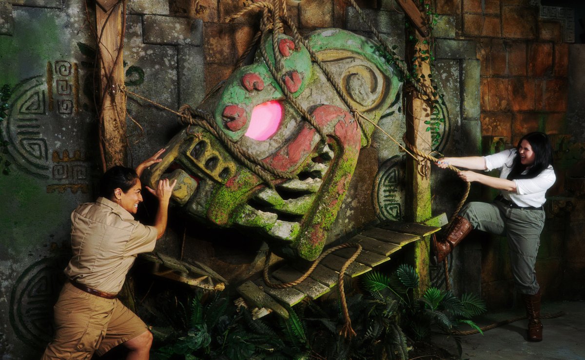 Since mid-January, my team and I have been building Legends of The Serpent's Temple, a live game show experience where you compete in the Sacred Games to see who is the bravest, strongest, and most clever challenger.

Today, it's finally open in Orlando!

undergroundgameshow.com/games/legends-…