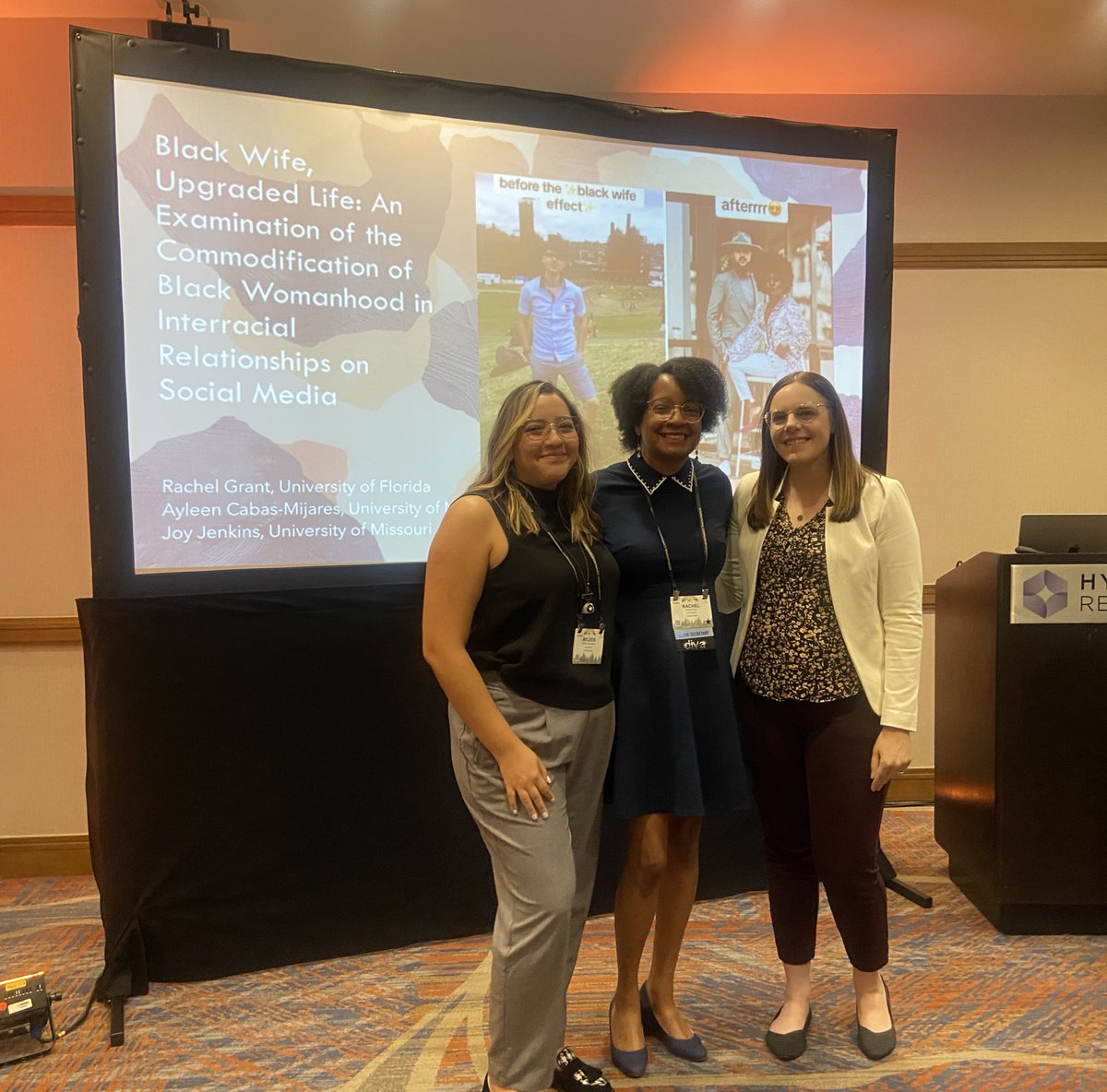 Dr. Rachel Grant (@rlgrant6) on Twitter photo #ICA25 presenting research on the #blackwifeeffect with my Sis Scholars <a href="/joyjenkins/">Joy Jenkins</a> and Ayleen #ICA25 presenting research on the #blackwifeeffect with my Sis Scholars <a href="/joyjenkins/">Joy Jenkins</a> and Ayleen