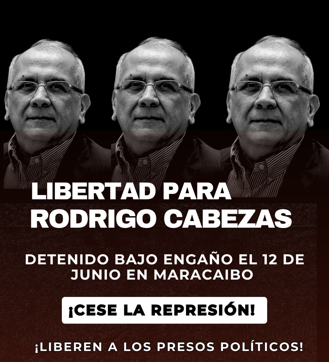 #13Jun  Toda detención arbitraria debe ser condenada y rechazada. Es lamentable lo ocurrido ayer con el ex ministro Rodrigo Cabezas. Alzamos la voz por el respeto a sus derechos y exigimos garantías procesales en su proceso.