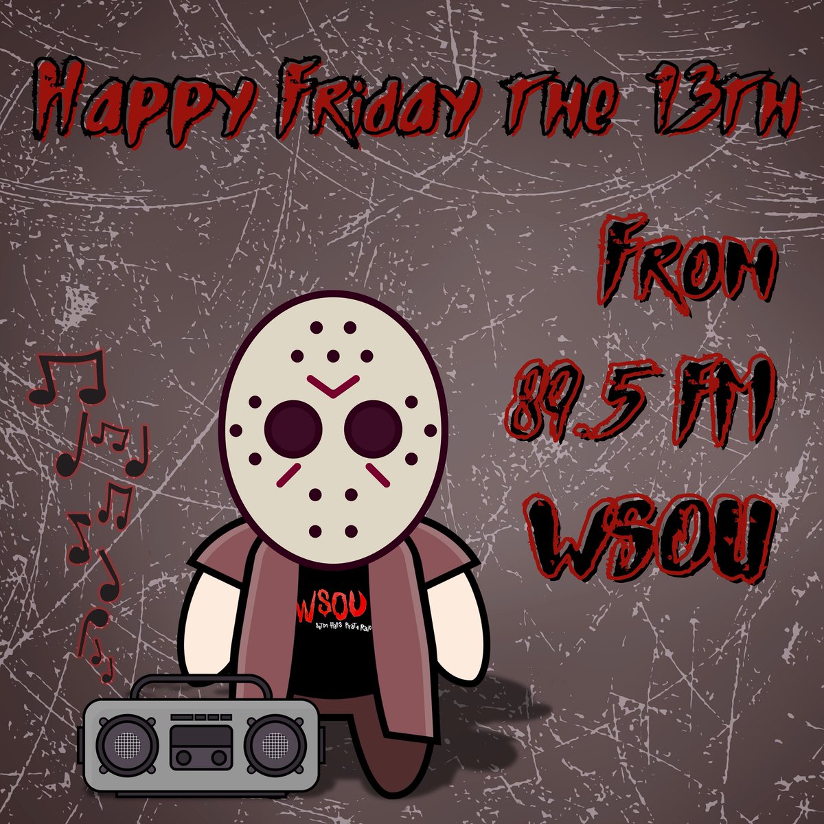 WSOU's tweet image. Have a a happy and safe Friday the 13th! 👻 

Did you know that the Friday the 13th movies were filmed here in New Jersey? Not too far away from the home of the loudest rock!

#wsou #collegeradio #fridaythe13th #jasonvoorhees #heavymetal #horror