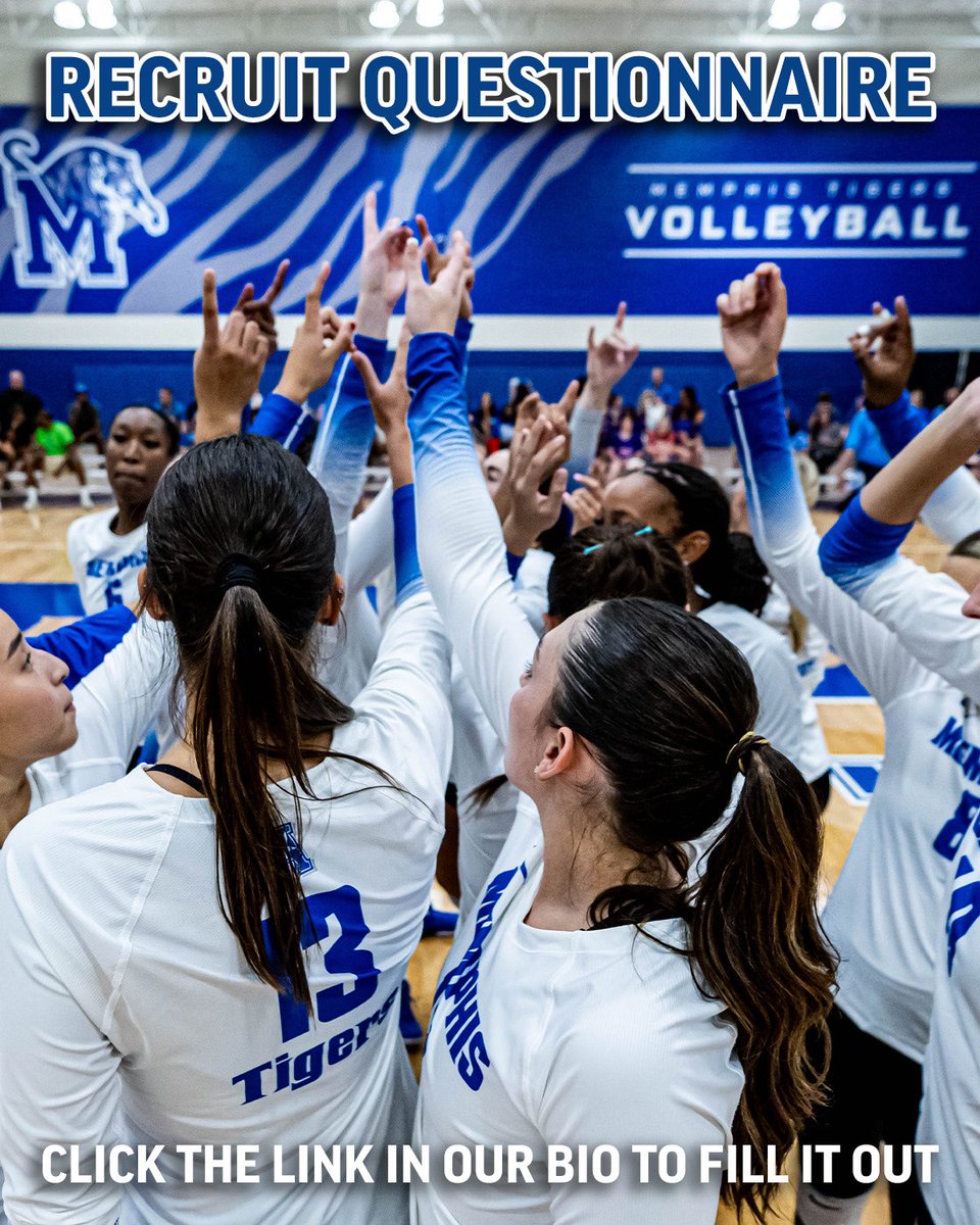 MemphisVBall's tweet image. ๐๐ฎ๐ซ ๐๐๐๐ซ๐ฎ๐ข๐ญ๐ข๐ง๐ ๐๐ฎ๐๐ฌ๐ญ๐ข๐จ๐ง๐ง๐๐ข๐ซ๐ ๐ข๐ฌ ๐๐๐๐ ๐จ
Click the link below to fill out our recruiting questionnaire and follow our recruiting page on Instagram @ memphisvball_recruiting!
๐ gotigersgo.me/4kNy8ws