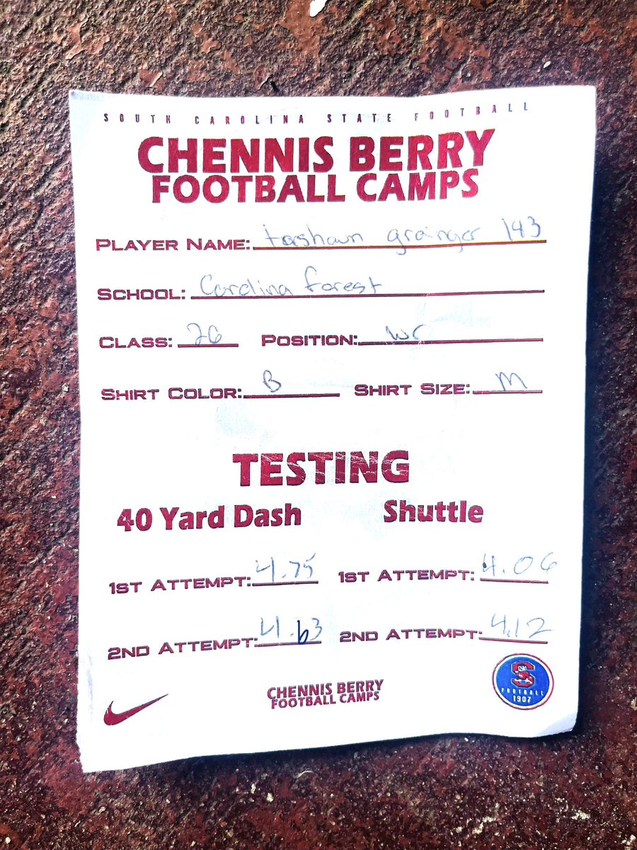 Tashaun Grainger🌟 (@tashaungrainger) on Twitter photo I Had a Great Day today at SC State Prospect Camp. Went undefeated in 1on1s and ran the fastest shuttle time with 4.06. <a href="/CoachAllenElite/">Jerrell Allen</a> <a href="/CoachStylesJr/">Coach Styles</a> <a href="/dj_boldin/">Dj Boldin</a> <a href="/JOHN17WILLIAMS/">QUE.B.</a> <a href="/Gr48ness/">AD Davis</a> <a href="/CFHSFootball_/">CFHS Football</a> <a href="/DoobyDular/">Dooby Dular</a> I Had a Great Day today at SC State Prospect Camp. Went undefeated in 1on1s and ran the fastest shuttle time with 4.06. <a href="/CoachAllenElite/">Jerrell Allen</a> <a href="/CoachStylesJr/">Coach Styles</a> <a href="/dj_boldin/">Dj Boldin</a> <a href="/JOHN17WILLIAMS/">QUE.B.</a> <a href="/Gr48ness/">AD Davis</a> <a href="/CFHSFootball_/">CFHS Football</a> <a href="/DoobyDular/">Dooby Dular</a>