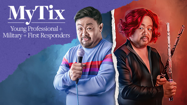 🚨 MYTIX ON SALE MONDAY, JUNE 16 AT 10 A.M. 🚨
YOUNG PROFESSIONAL, MILITARY &amp; FIRST RESPONDERS
🔜 Chris Grace: As Scarlett Johansson (July 11 &amp; 12)
✅ Grab your MyTix at TKC.co/MyTix on Monday at 10 a.m.!