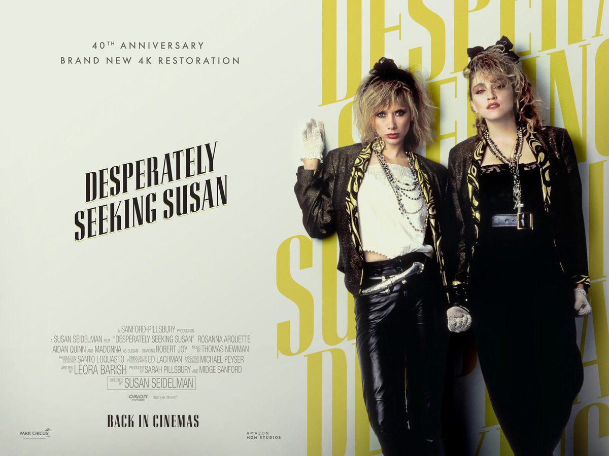 DjTonyBeat's tweet photo. First look at the new poster for Desperately Seeking Susan, ahead of its new 4K restoration to celebrate the film’s 40th anniversary 🤘 

The film will be back in selected cinemas worldwide this summer via Park Circus https://t.co/mu01EP6JBz