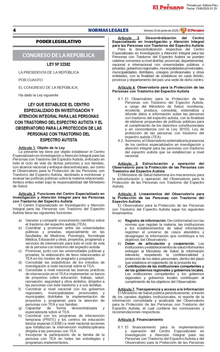 soyautistayque's tweet photo. ¡YA ES LEY: Nace el primer Centro Especializado para personas con autismo!
Gracias, congresista Milagros Aguayo, por hacer realidad la #Ley32382.
🇵🇪 Más de 200 mil peruanos serán beneficiados.
🔵 Gracias a todas las familias que lucharon por este logro.
#YAESLEY #AutismoPerú https://t.co/jmGUVjHcPp