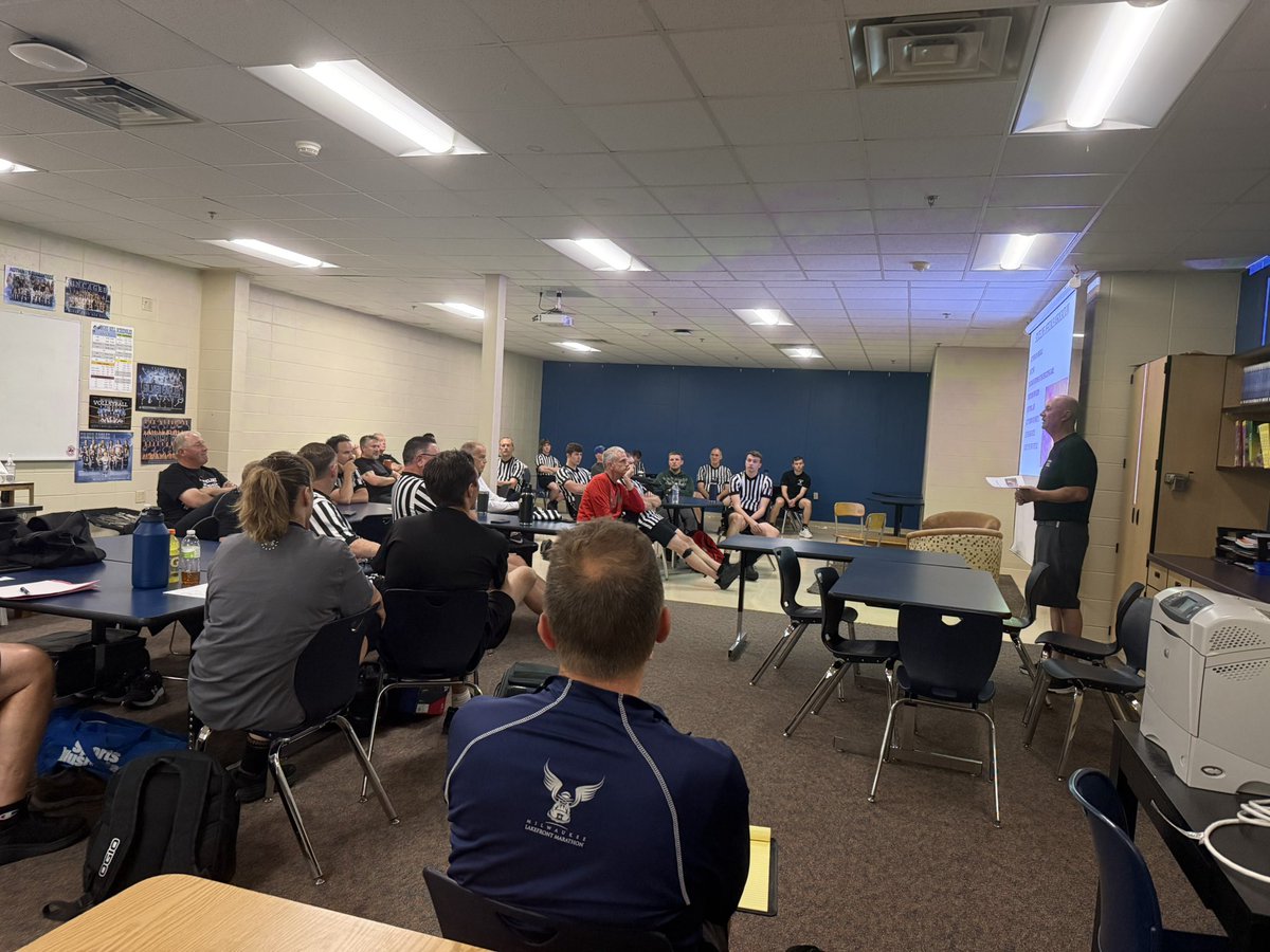 What do basketball officials who want to continuously improve do in the summer?

They go to camp.  

Here to help teach and hopefully hire for the conference.  Games start at 10 and run till about 6:30.