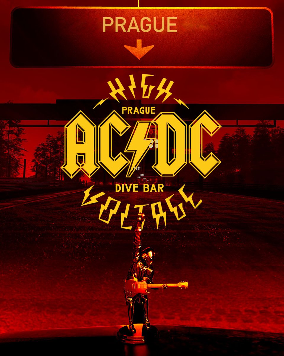 We celebrate the return of  the Power Up Tour to Europe with a special AC/DC High Voltage Dive Bar⚡️at La Fabrika Komunardu 30 (street) Prague 7 – Holesovice 170 00

Join fellow fans, check out iconic props and pick up exclusive merch — including special vinyl releases.

Wed 25