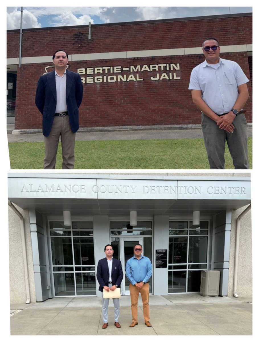 Consulmex Raleigh (@consulmexrlm) on Twitter photo Visitamos connacionales detenidos en Alamance Detention Center y Bertie Martin Jail, para informarles sobre sus derechos y el proceso de repatriación
#ProtecciónConsular
<a href="/SRE_mx/">Relaciones Exteriores</a>
<a href="/EmbamexEUA/">Embassy of Mexico in the U.S.</a>
<a href="/vcalva/">Vanessa Calva Ruiz (she/ella)</a> Visitamos connacionales detenidos en Alamance Detention Center y Bertie Martin Jail, para informarles sobre sus derechos y el proceso de repatriación
#ProtecciónConsular
<a href="/SRE_mx/">Relaciones Exteriores</a>
<a href="/EmbamexEUA/">Embassy of Mexico in the U.S.</a>
<a href="/vcalva/">Vanessa Calva Ruiz (she/ella)</a>