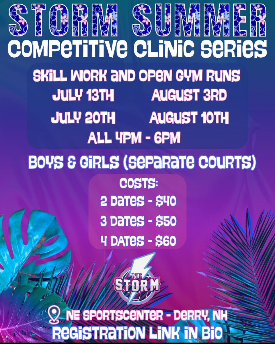Paul Doherty (@paulren6902) on Twitter photo <a href="/nestormvball/">NE Storm Volleyball</a> NE Storm Volleyball clinic open to boys and girls entering 10th - 12th grade. We are offering a 2, 3 and 4 week clinic starting Sunday July 13th at New England Sports Center in Derry NH. You can sign up for the clinic at nestormvolleyball.com/ne-storm-volle… <a href="/nestormvball/">NE Storm Volleyball</a> NE Storm Volleyball clinic open to boys and girls entering 10th - 12th grade. We are offering a 2, 3 and 4 week clinic starting Sunday July 13th at New England Sports Center in Derry NH. You can sign up for the clinic at nestormvolleyball.com/ne-storm-volle…