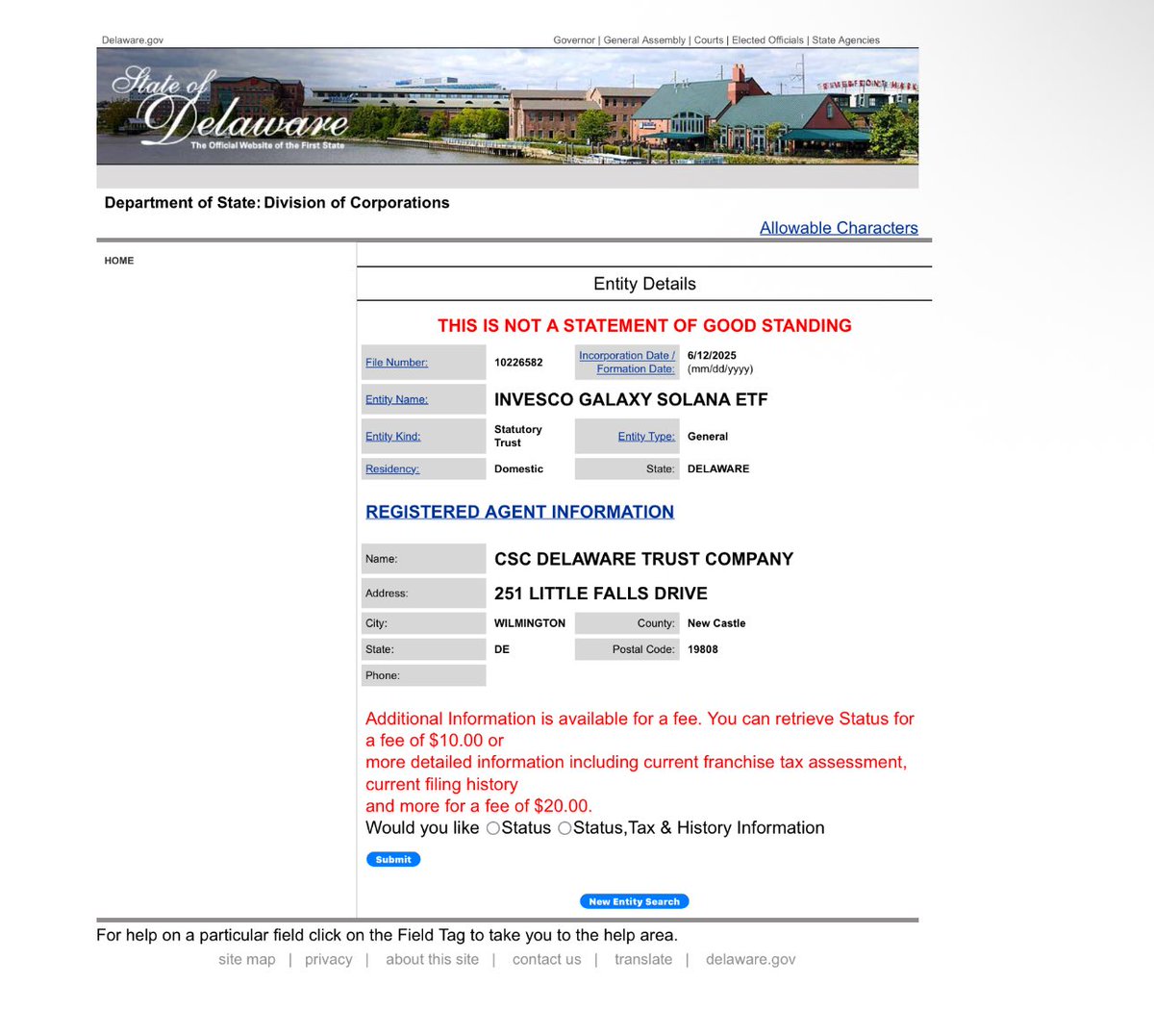 🚨BREAKING: INVESCO Galaxy @Solana ETF registered in Delaware.

Invesco is a global investment firm with $1.8 trillion AUM.