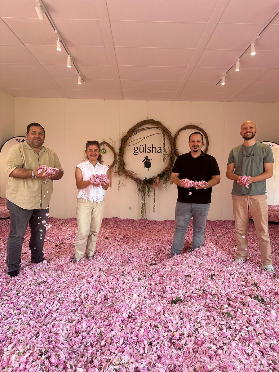 SUDUM_'s tweet photo. SUDUM olarak her yıl gerçekleştirdiğimiz geleneksel saha ziyaretleri kapsamında, 2025 yılı gül sezonunun önemli duraklarından biri, Isparta’nın Kuleönü beldesinde yer alan ve Rosa damascena türü Isparta gülünü işleyerek yüksek kaliteli kozmetik ürünler üreten Gülsha firması oldu. https://t.co/XoWaY9Aqm9