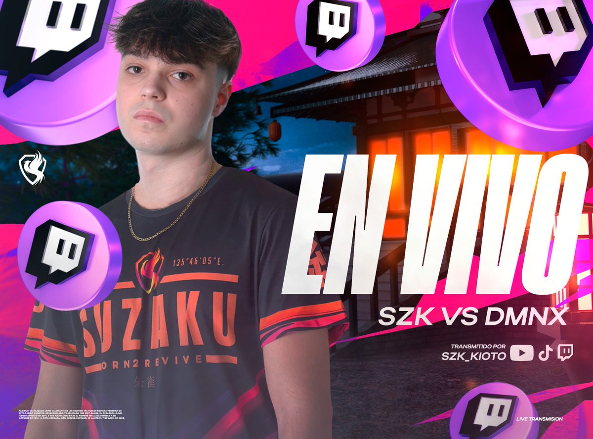 SZK Esports (@suzakuesports) on Twitter photo ❗️Estamos en directo para transmitir el partido vs <a href="/DimoniXEsports/">DimoniX Esports</a> ❗️
👊 Os necesitaremos para esta batalla👊
twitch.tv/szk_kioto ❗️Estamos en directo para transmitir el partido vs <a href="/DimoniXEsports/">DimoniX Esports</a> ❗️
👊 Os necesitaremos para esta batalla👊
twitch.tv/szk_kioto