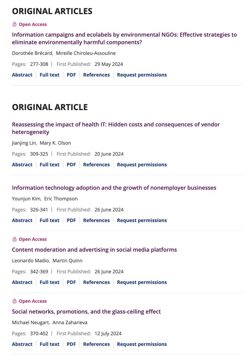 Journal of Economics and Management Strategy tweet media