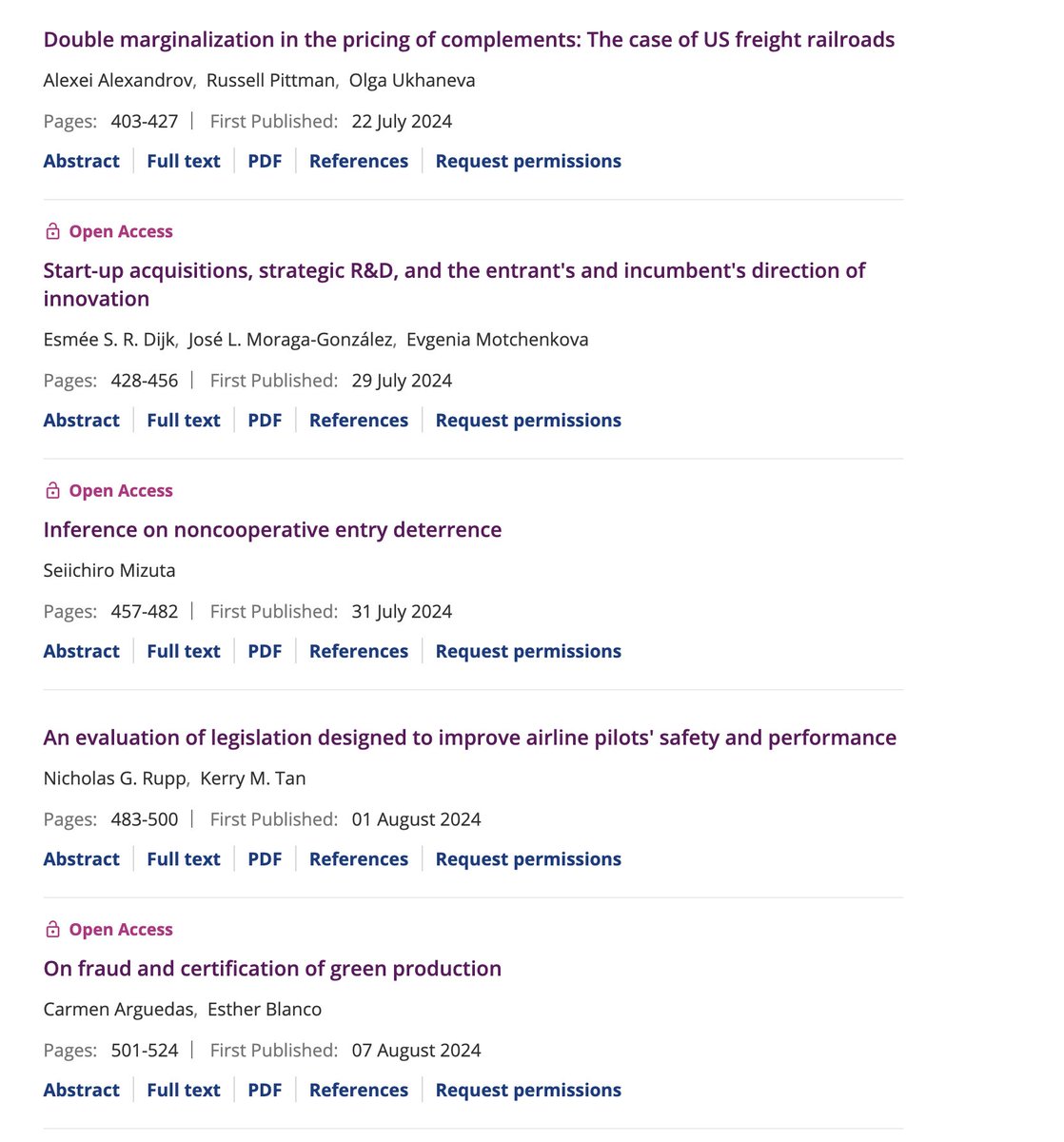 Journal of Economics and Management Strategy tweet media