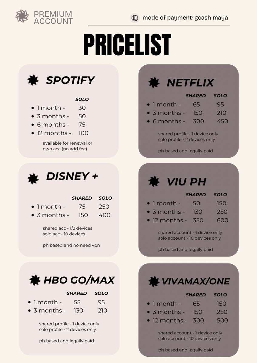 Hoshi_fightingg's tweet photo. ! SCAMMER ALLERT !

PREMIUM ACC AVAIL PH 🐕

Netflix Spotify Quillbot Canva Pro Lifetime Scribd Grammarly Quizlet Plus MathwayZoom Turnitin Chatgpt plus Viu Ph Youtube m Disney+ DisneyPlus Amazon Prime Ph SHARED SOLO wts Ifb Ifs

@/luvnabie 
Number: 09327524135 https://t.co/lEdn0LpW3V