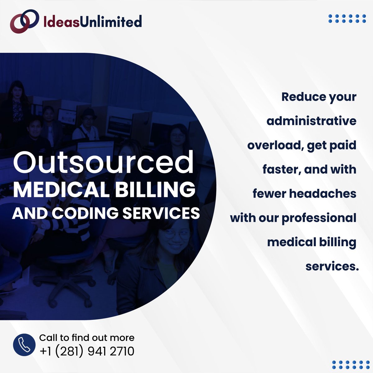 _IdeasUnlimited's tweet photo. Say goodbye to billing headaches! With our expert Medical Billing &amp; Coding services, you get accuracy, compliance, and faster reimbursements—so you can focus on patient care. https://t.co/Ee6rzABS7d
#MedicalBilling #HealthcareSupport #RevenueCycleManagement #MedicalCodingExperts https://t.co/nMW7atOcZP