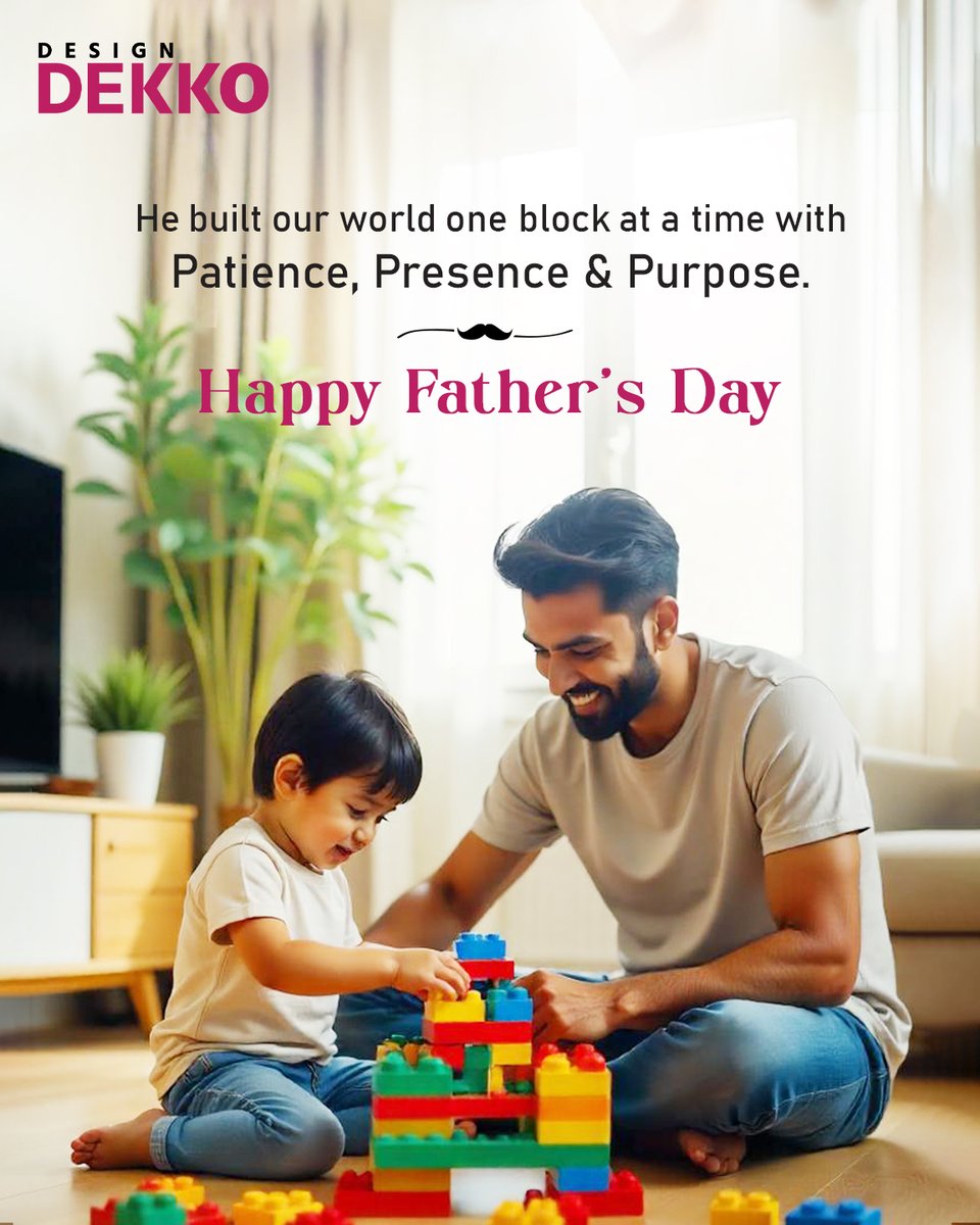 From stacking toy blocks to building sandcastles, from helping with home fixes to nailing our first nail…
He shaped us quietly, teaching us to believe “You can do it too.”

Honoring our first safe space, our strongest foundation, our forever father

#DesignDekko #FathersDay