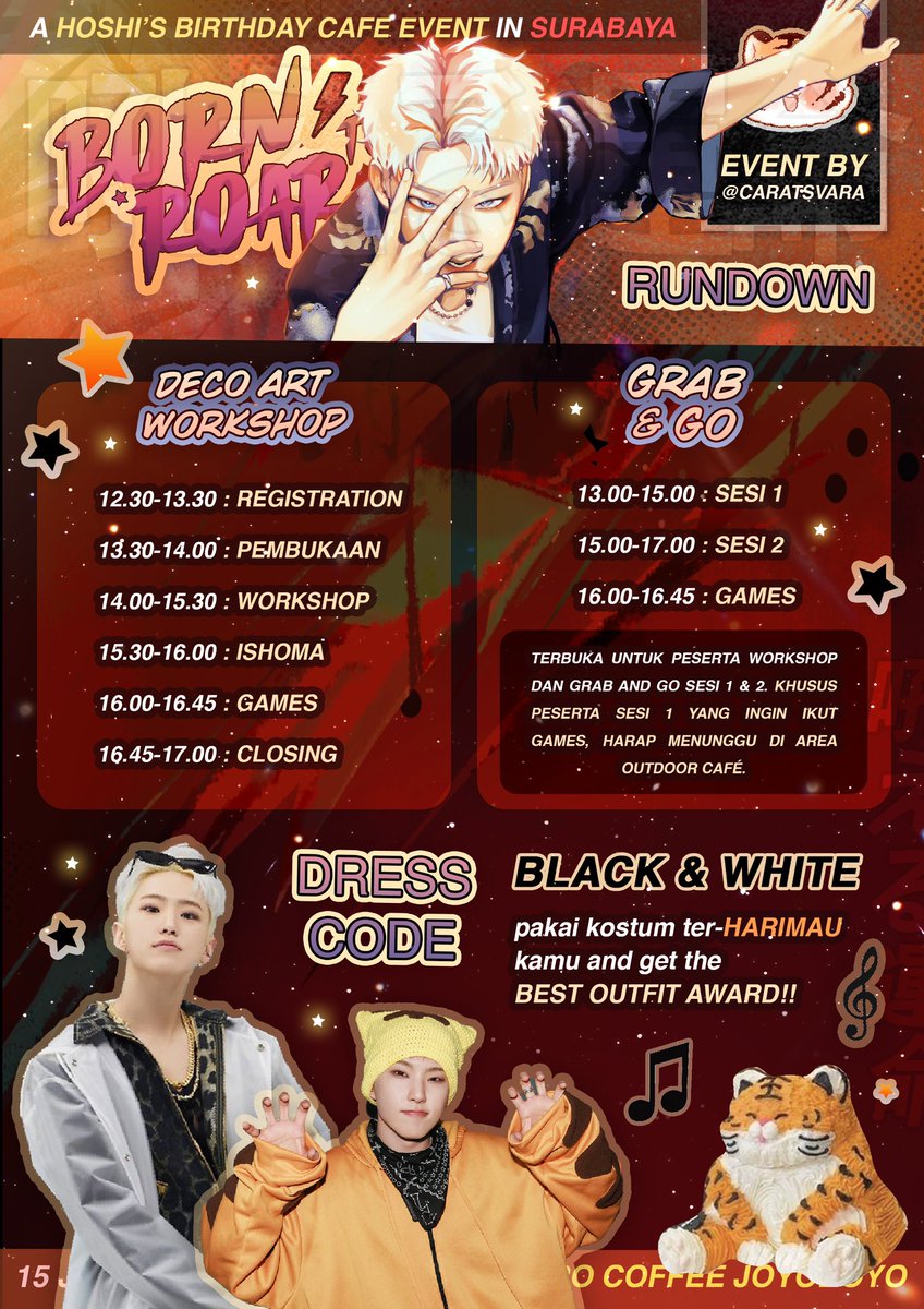 caratsvara's tweet photo. 𝐁𝐎𝐑𝐍 𝐓𝐎 𝐑𝐎𝐀𝐑 ⚡️ : rundown and dresscode
 make sure you don’t miss your session—or the fun games waiting at the end! 

see you soon, horanghae~ ఇ ◝‿◜ ఇ

#ROAR_WITH_HOSHI #호시 #ホシ #HOSHI https://t.co/LuNvpIGtwa