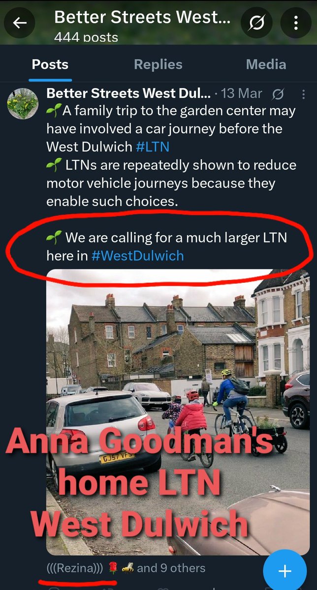 <a href="/LittleNinjaUK/">Little Ninja UK</a> <a href="/BBCNews/">BBC News (UK)</a> <a href="/standardnews/">Standard News</a> <a href="/SocEnvJustice/">Social Environmental Justice</a> <a href="/visitcamberwell/">Visit Camberwell #AnalyseTrafficOrigin With #ANPR</a> <a href="/ShimanoSteve/">Shimano Steve</a> <a href="/EvanDriscoll10/">Evan Driscoll</a> <a href="/KatharinaH42/">Katharina Herrmann</a> <a href="/indieHackney/">Clair</a> <a href="/Margaret1Brady/">Margaret Brady</a> <a href="/JAlaszewski/">Jane Alaszewski</a> We get this from Lambeth too, Leader &amp; deputy ensconced in their personal LTNs even now declaring LTNs go to the "most needy" and accident hotspots. Does Lambeth bestie Anna Goodman's West Dulwich home, strike u as either?
Trump levels of bold &amp; conspicuous lies. Openly corrupt.