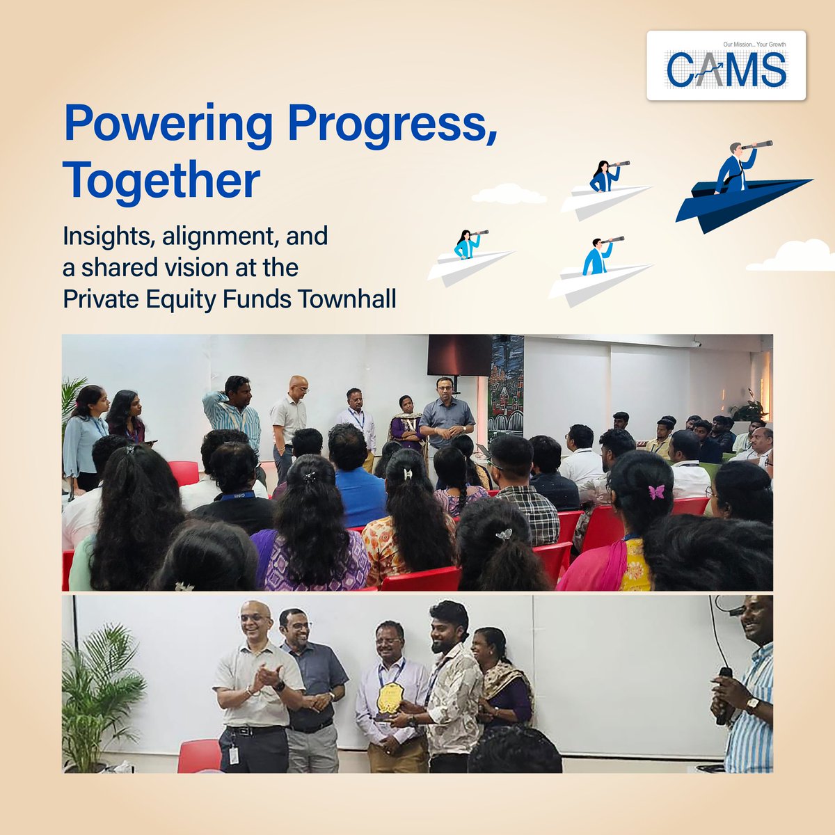 The PE Funds Townhall brought together our leadership and teams across functions for an open, collaborative session led by Girish Sankar, Chief Strategy Officer &amp; Business Head, CAMS, and Anirban Ghosh, Senior Vice President.

From aligning on strategic priorities to fostering a