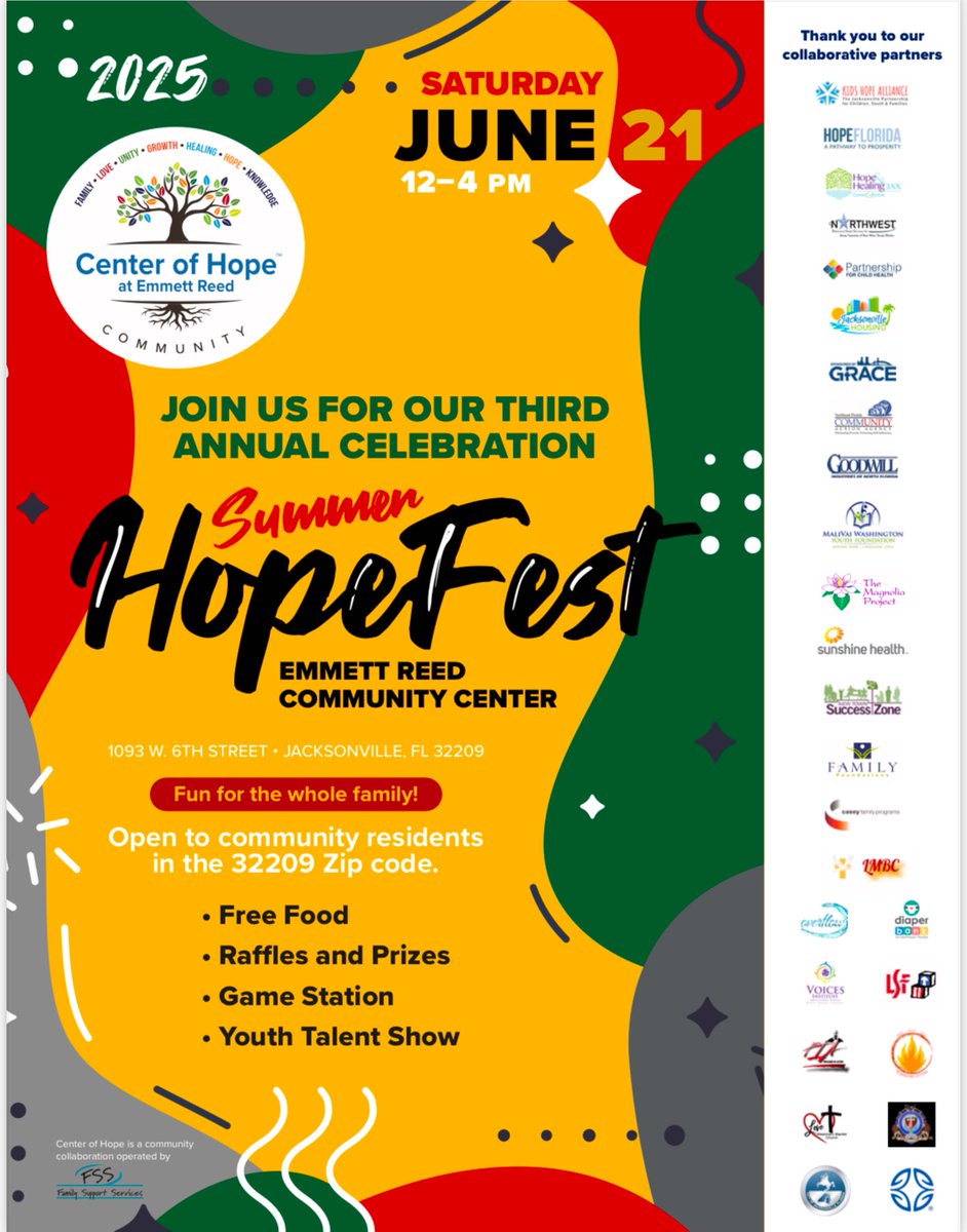 Hello COH Families! 🎉
Summer Hope Fest is almost here — Friday, June 21 at 12 PM!
Join us for fun, food, and fellowship.
Bring your friends, neighbors &amp; family — all are welcome!
Let’s celebrate together! 🥳 #SummerHopeFest