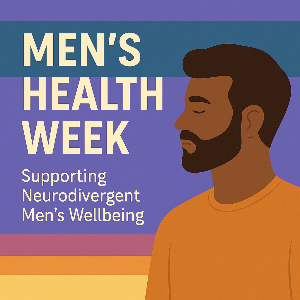 NeuroEmpowered's tweet photo. “Man up” isn’t care.
“Push through” isn’t health.
“Be normal” isn’t possible.
This #MensHealthWeek, we’re talking about what wellbeing really means for neurodivergent men.
💛Read now: https://t.co/RtVFmPgXWz
#NeurodivergentMen #MensHealth2025 #ADHD #Autism #MentalHealthAwareness https://t.co/YECanDS9Rv