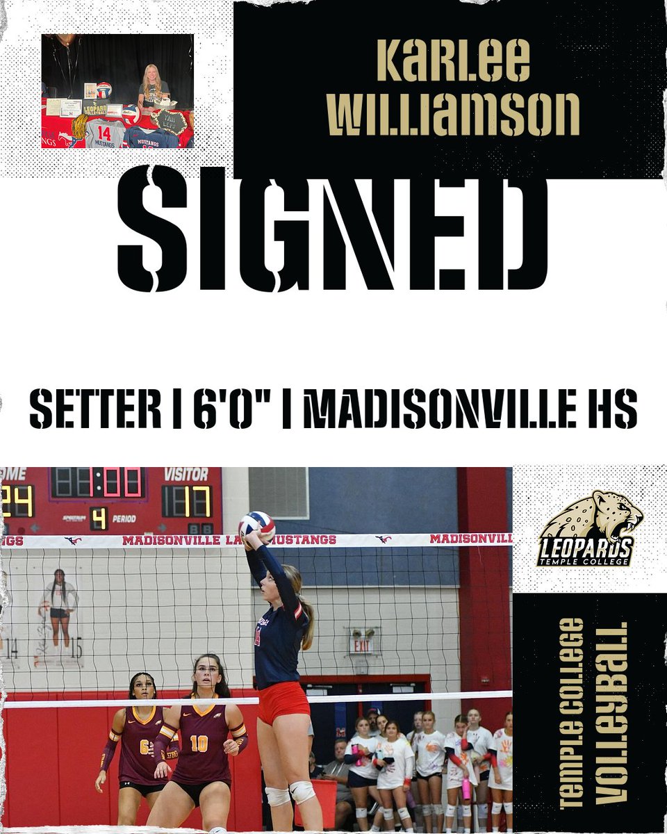 TempleC_VB's tweet image. Help us welcome Setter, Karlee Williamson, from Madisonville High School! #countdowncontinues #yealeps #letsgoleps #TCVB