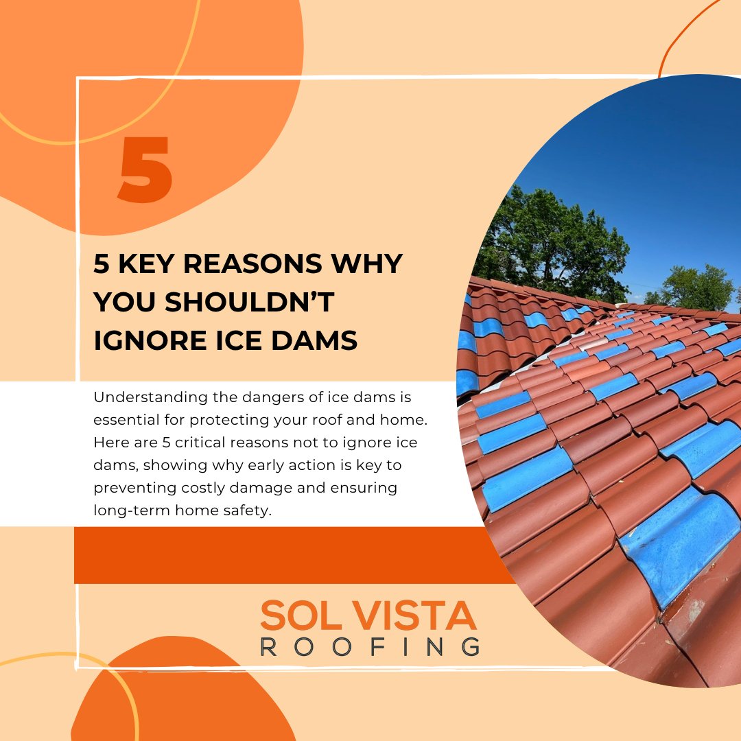 solvistaroofing's tweet image. Ice dams may seem harmless, but ignoring them can lead to roof leaks, damaged insulation, mold growth, gutter problems, and higher energy bills—trust your local roofing company to prevent costly winter damage.
#DenverRoofRepair #IceDams #DenverRoofers #WinterRoofing