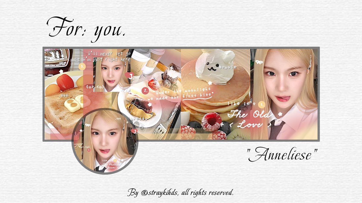 こんばんは！ Aku bawain layout ready stock yang cantik-cantik dan manis seperti permen nihh. :3 Bisa retext nick yah, mantimuun. Untuk price-nya bisa cek ALT. Lesgo jajaaannnn! 🤍

t. Jiwoo Ian Ye-on Juun Hearts2Hearts #zonauang