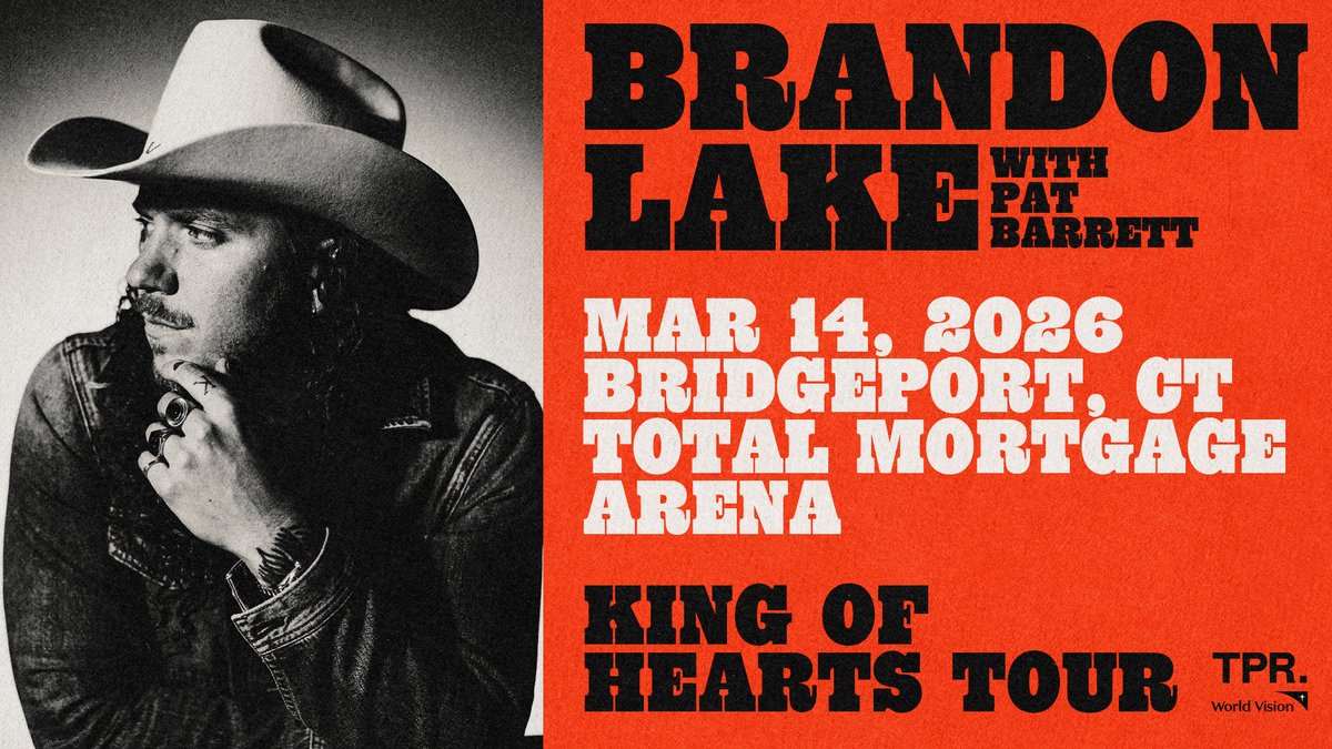 Check out Brandon Lake's new record "King of Hearts", and don't forget to get your tickets to the King of Hearts Tour live here at Total Mortgage Arena on March 14 next Spring!

🎟️ bit.ly/3HwgVc5