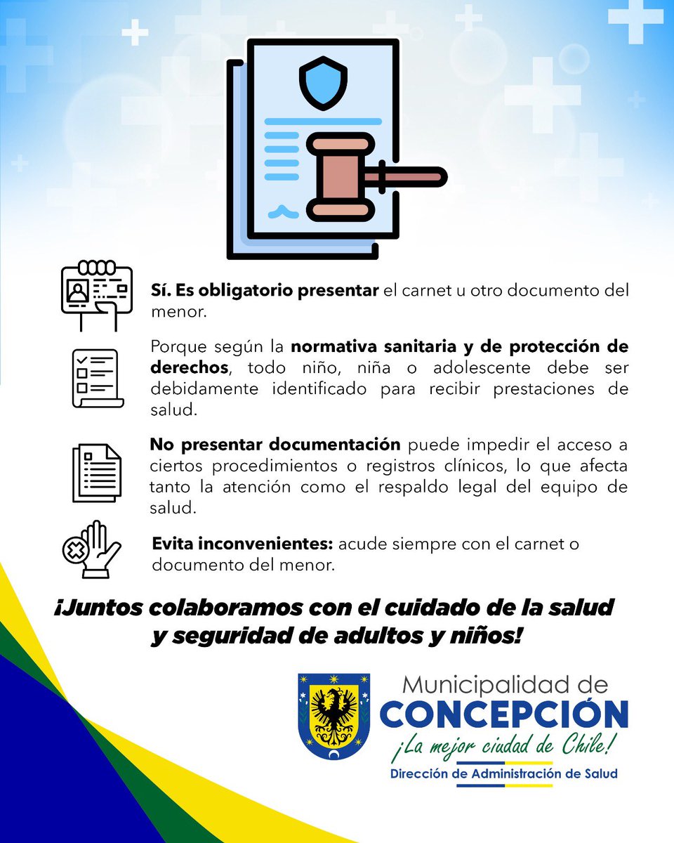 🏥 | ¡𝐍𝐎 𝐎𝐋𝐕𝐈𝐃𝐄𝐒 𝐄𝐋 𝐂𝐀𝐑𝐍𝐄𝐓!

🪪La solicitud de documentos de identificación es necesario para optar a una atención segura, oportuna y equitativa especialmente en los servicios de urgencia.