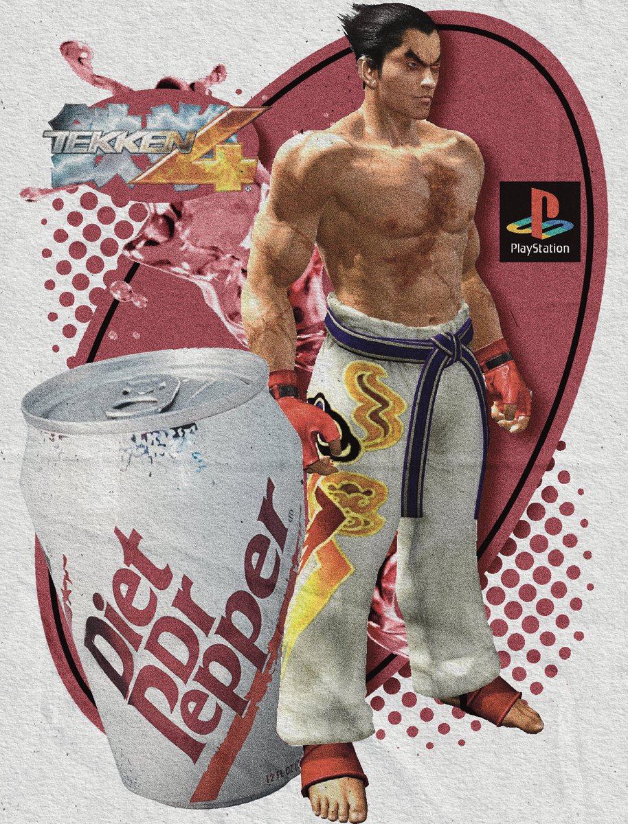 MamonoWorld's tweet image. Kazuya x Diet Dr Pepper 2002