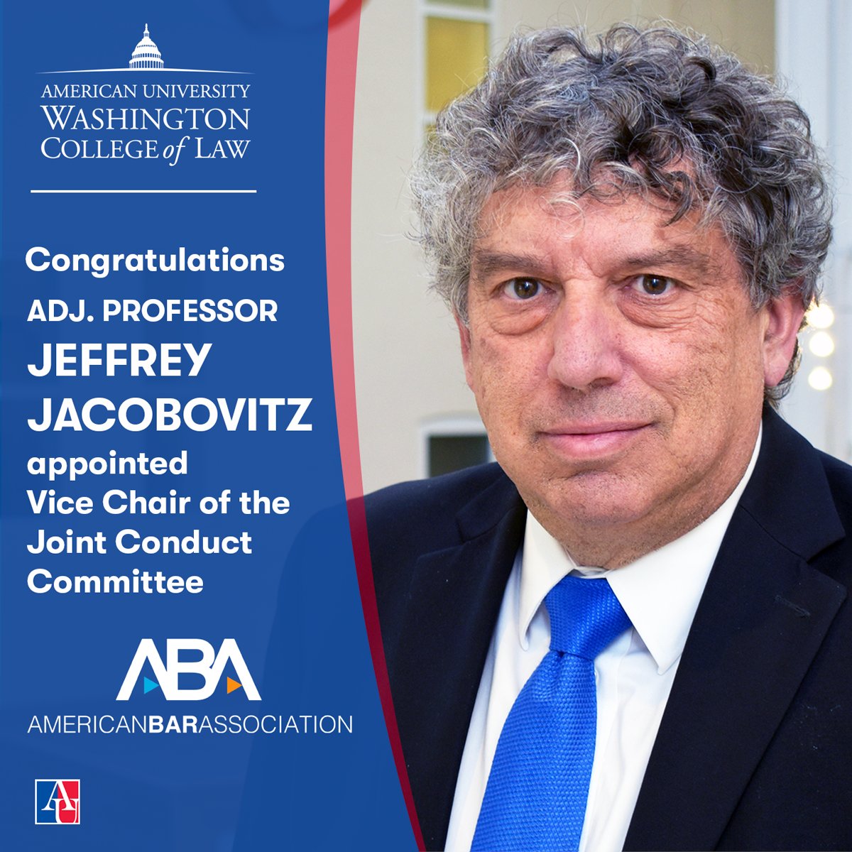 American University Washington College of Law (@auwcl) on Twitter photo Congratulations to Adjunct Professor <a href="/JeffreyJacobov1/">Jeffrey Jacobovitz</a> on his appointment as Vice Chair of the <a href="/ABAesq/">American Bar Association</a> Antitrust Law Section’s Joint Conduct Committee for 2025–2026. A respected trial attorney, Professor Jacobovitz continues to shape the field through leadership and service. Congratulations to Adjunct Professor <a href="/JeffreyJacobov1/">Jeffrey Jacobovitz</a> on his appointment as Vice Chair of the <a href="/ABAesq/">American Bar Association</a> Antitrust Law Section’s Joint Conduct Committee for 2025–2026. A respected trial attorney, Professor Jacobovitz continues to shape the field through leadership and service.