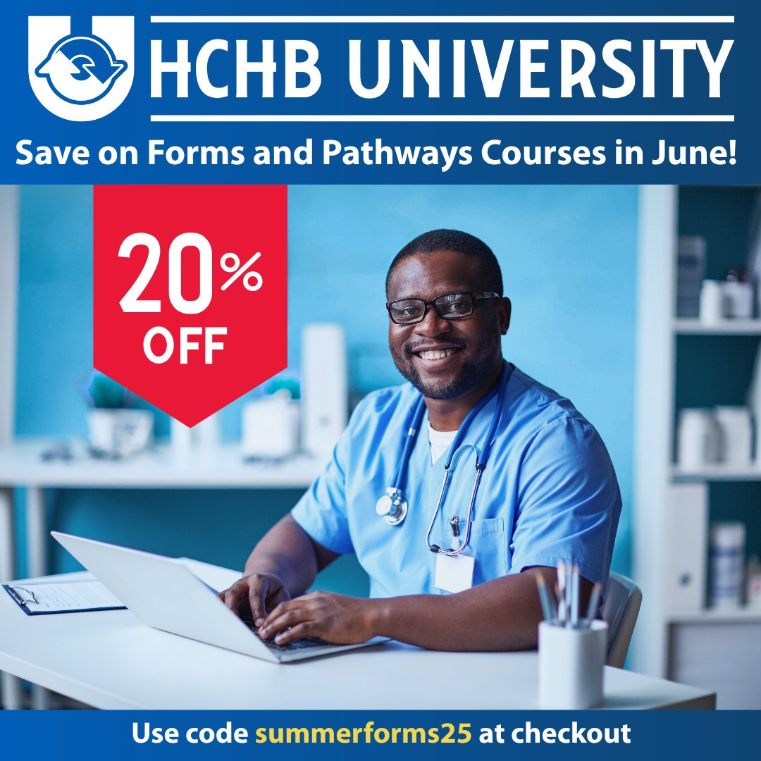 Take advantage of 20% off HCHBU Forms and Pathways courses in June using code summerforms25 at checkout! The HCHB system is built on tried-and-true best practices, creating a great foundation for your workflows. Next course pathway runs from July 7 - 17. bit.ly/4dXAV3c