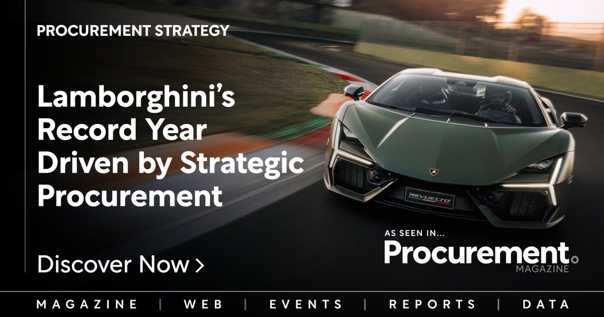 "We just don't procure or purchase, we ask..." Silvano Michieli, Lamborghini CPO. Strategic procurement and supplier collaboration were key to Lamborghini's record 2024. 

Check it out: procurementmag.com/magazine/procu…

#LamborghiniSuccess #StrategicProcur