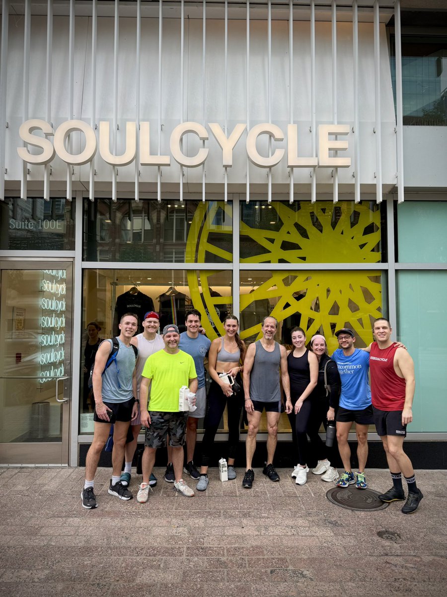 Most people were still negotiating with their snooze button. Our summer associates and HB colleagues were already clipped in—sweating it out in an early morning spin class.

Practicing law takes focus and discipline. This crew shows up—with intention.

#lawyerwellbeing #TeamHB
