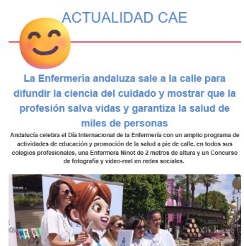 Toda la actualidad del #CAE
Consulta nuestra última newsletter: f.mtr.cool/twfewxweyb 😁
En ella, encontrarás las últimas noticias, eventos, acciones formativas y tendencias.
👌Suscríbete en f.mtr.cool/tzrjsfoulk
¡Tu comunidad #Enfermera te espera! 📩 #SomosCAE