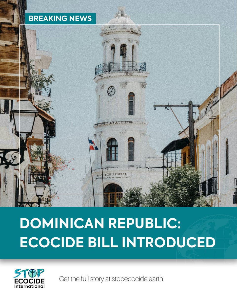 Stop Ecocide International (@ecocidelaw) on Twitter photo BREAKING NEWS! 📢
An ecocide bill has been introduced in the #DominicanRepublic! 🇩🇴
The proposed legislation was put forward by congresswoman <a href="/LlanirisEspinal/">Llaniris Espinal</a>.
Get the full story 🔗 stopecocide.earth/bn-2025/domini…
#StopEcocide BREAKING NEWS! 📢
An ecocide bill has been introduced in the #DominicanRepublic! 🇩🇴
The proposed legislation was put forward by congresswoman <a href="/LlanirisEspinal/">Llaniris Espinal</a>.
Get the full story 🔗 stopecocide.earth/bn-2025/domini…
#StopEcocide