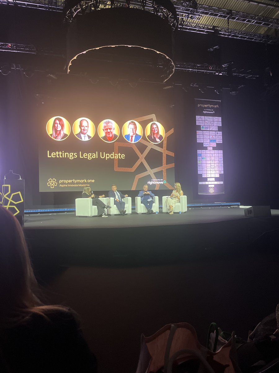 Today at #PropertymarkOne our very own @paulshamplina joined Alex Jeffery, Kevin Hollinrake, Sophie Lang &amp; Angharad Trueman on the “Lettings legal update” panel (14:15–15:15, Main Auditorium). Insightful discussion on the latest lettings law developments! 🔍🏠