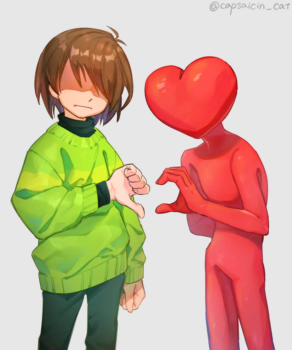 #DELTARUNE 
(ネタバレじゃない範囲で絵失礼)
俺たちはクリスが好きだよ