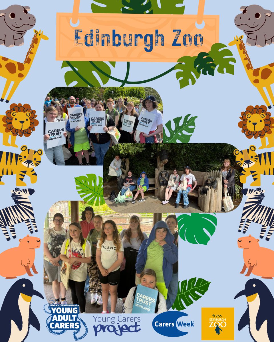Young Adult Carers - Falkirk & Clacks (@yac_fccc) on Twitter photo 🐅What an absolutely fab day we had at <a href="/EdinburghZoo/">Edinburgh Zoo</a> yesterday for #CarersWeek!
🐧Everybody enjoyed the sunshine, break away from home, and the goodie bags!
🦛Although wee Haggis was really the star of the show...
👏A huge thank you to <a href="/CarersTrustScot/">Carers Trust Scotland</a> & <a href="/rzss/">Royal Zoological Society of Scotland</a> for an amazing day! 🐅What an absolutely fab day we had at <a href="/EdinburghZoo/">Edinburgh Zoo</a> yesterday for #CarersWeek!
🐧Everybody enjoyed the sunshine, break away from home, and the goodie bags!
🦛Although wee Haggis was really the star of the show...
👏A huge thank you to <a href="/CarersTrustScot/">Carers Trust Scotland</a> & <a href="/rzss/">Royal Zoological Society of Scotland</a> for an amazing day!