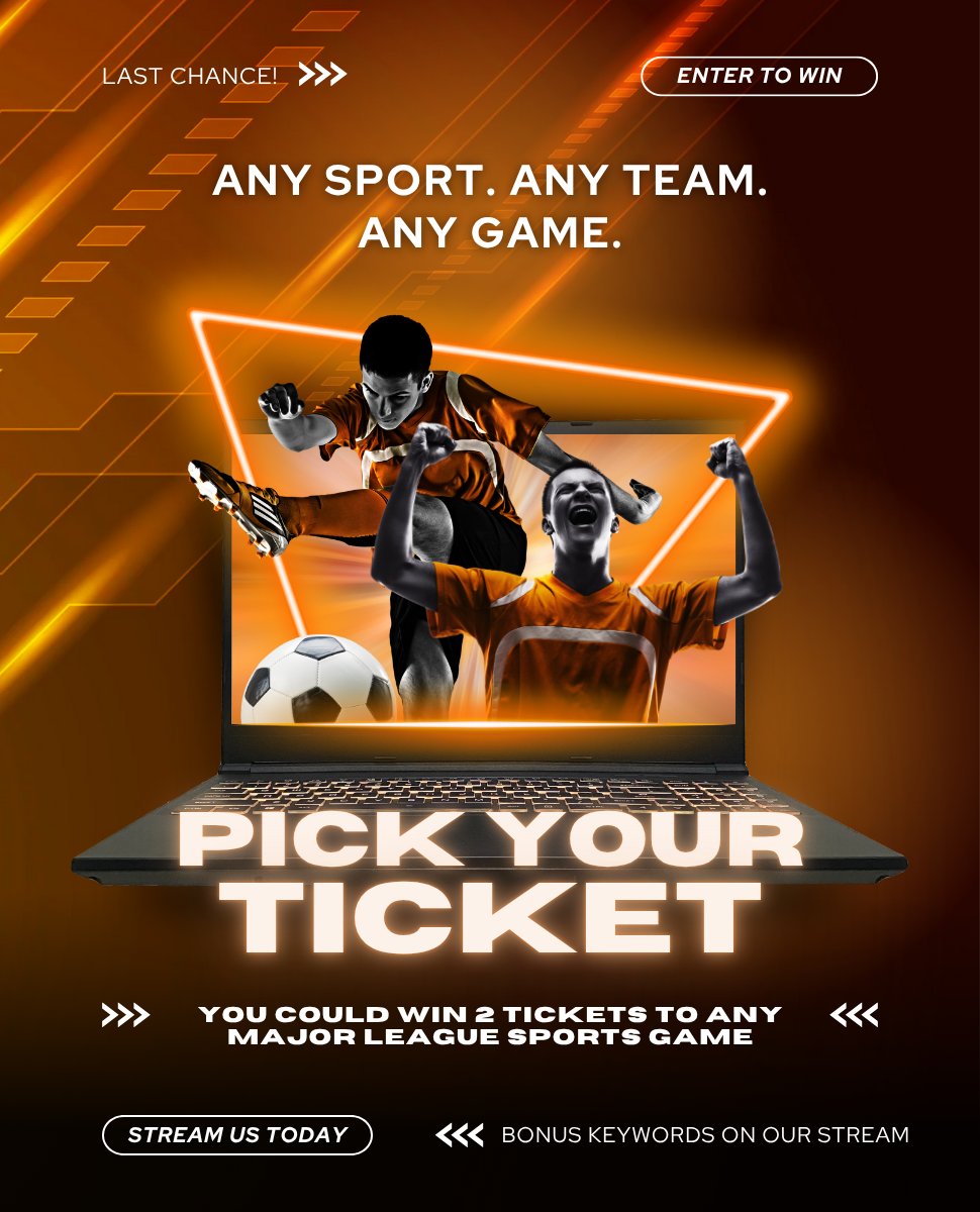 tejano957's tweet photo. The clock is about to run out! ⏰ Today is your last chance to enter our Pick Your Ticket Giveaway - your chance at 2 tickets to any Major League Game, Home or Away! Click the link to listen, the final bonus word from our stream is: SCORE 🏆

https://t.co/C5kcmi02pG https://t.co/dejSAVoeOn