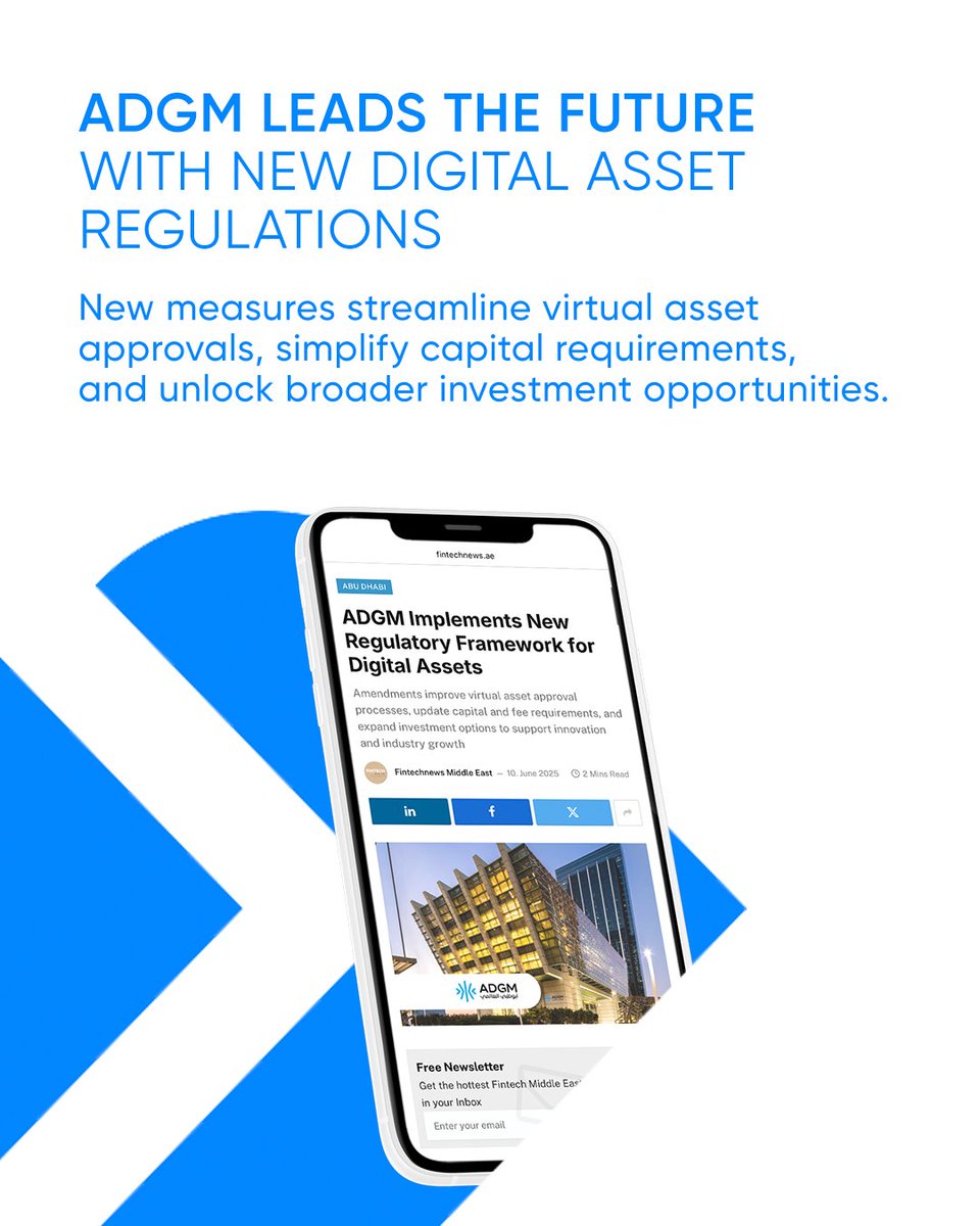 ADGM is advancing the digital asset landscape with clearer approval processes, smarter capital &amp; fee structures, &amp; expanded investment options for venture capital funds.

This updated framework empowers firms to innovate confidently &amp; grow within a trusted regulatory environment.