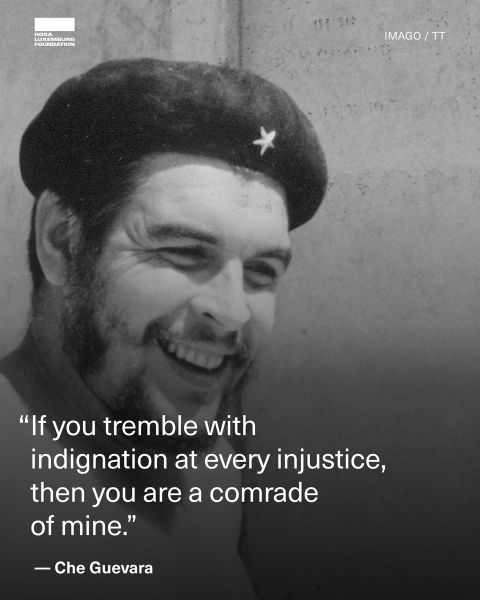 #OnThisDay, 14 June 1928, Ernesto "Che" Guevara was born. Revolutionary, internationalist, and symbol of anti-imperialist struggle, he fought for a world beyond exploitation. His legacy lives on in movements resisting injustice across the globe.