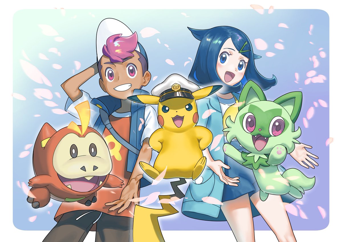 PokeditEs's tweet photo. Imagen para conmemorar los 100 episodios de Horizontes Pokemon. El episodio 100 "Somos la tackleada de Voltionautas" se transmite el viernes 20 de junio. #anipoke #PokemonHorizons #アニポケ https://t.co/ZyLxppFYj5