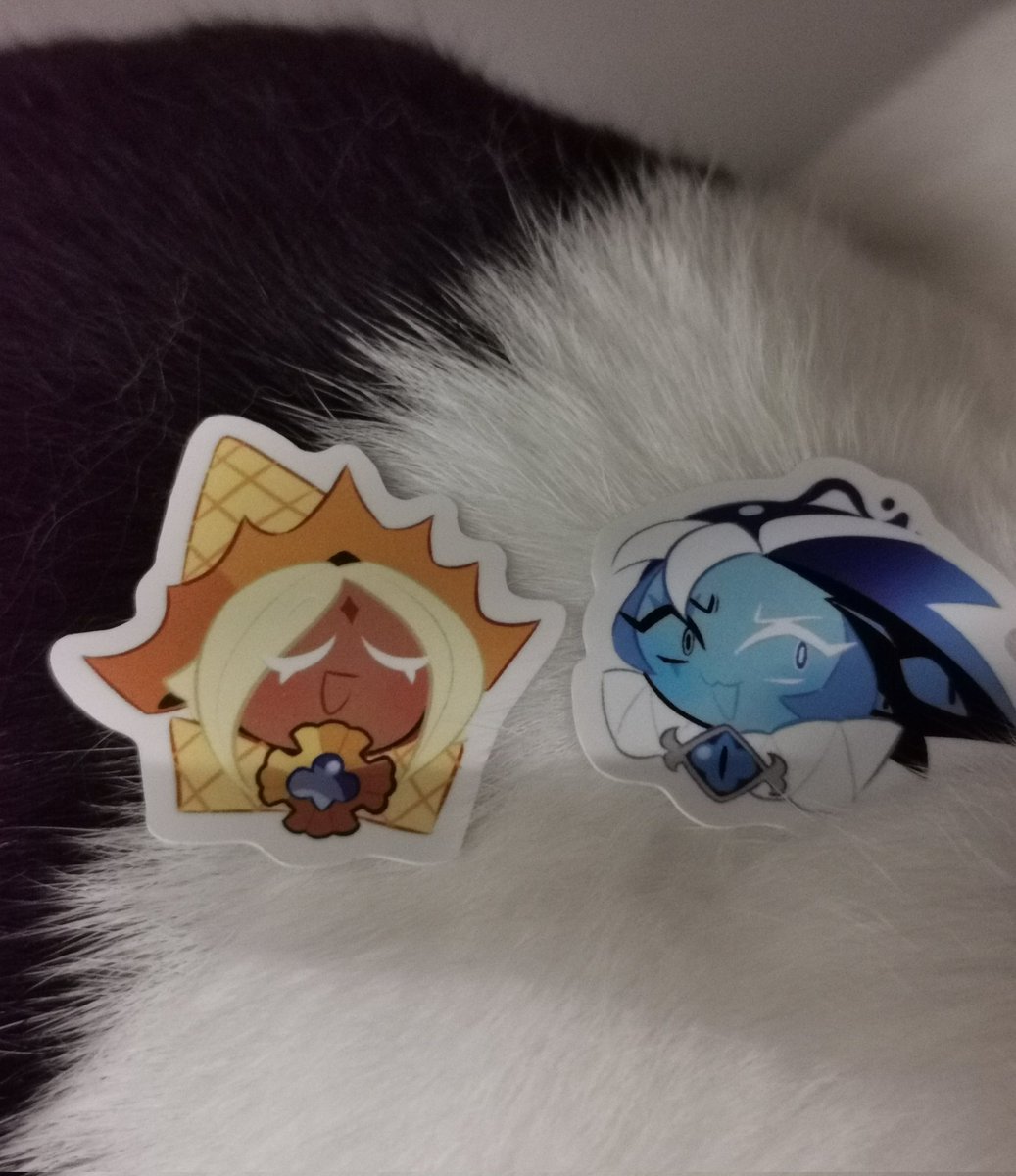 Got these in mail today, done by the wonderful and amazing <a href="/FrenchieFie/">🍊 Emily Echevarria 🍊</a>
Last photo provided by my rabbit Felix 🐰 #crk #shadowmilk #PureVanilla #shadowvanilla
