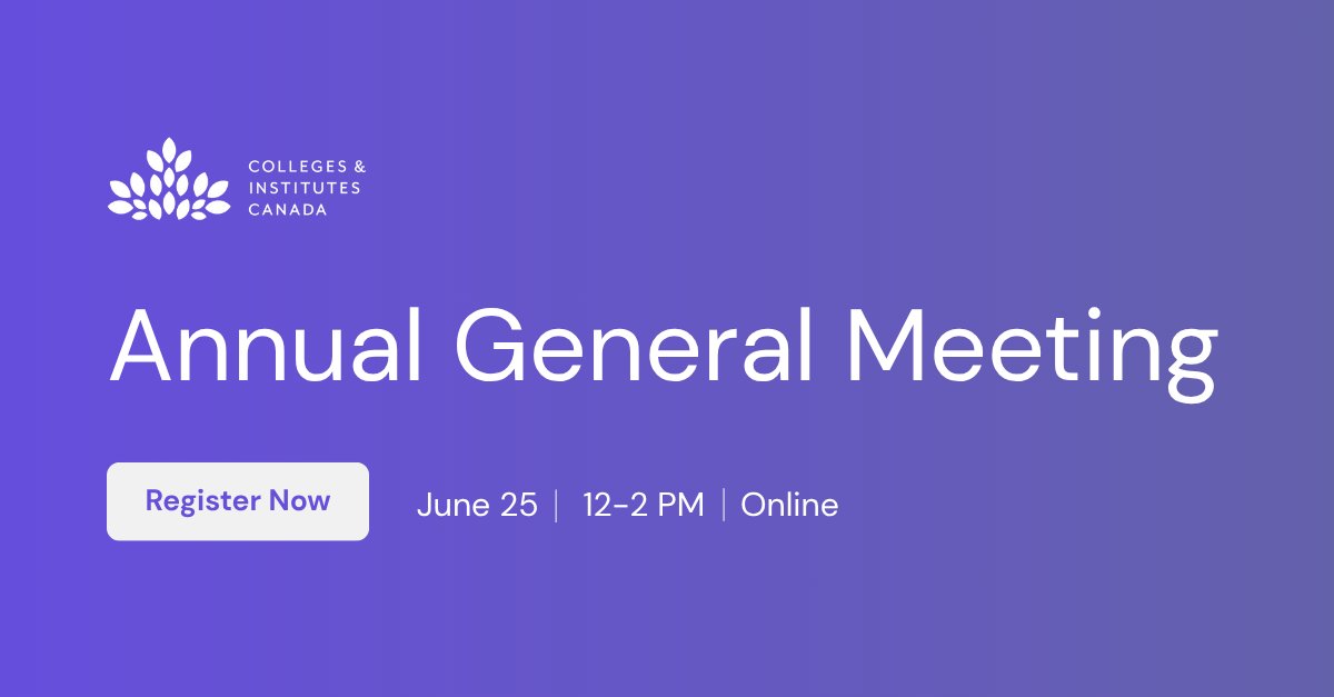 Colleges and Institutes Canada (@collegecan) on Twitter photo Join us June 25th for CICan’s AGM!
We’ll reflect on the past year, look ahead, & hear from political veteran <a href="/MarciSurkes/">Marci Surkes</a> on the post-election landscape.
Register now 👉 bit.ly/3SxqmKy Join us June 25th for CICan’s AGM!
We’ll reflect on the past year, look ahead, & hear from political veteran <a href="/MarciSurkes/">Marci Surkes</a> on the post-election landscape.
Register now 👉 bit.ly/3SxqmKy
