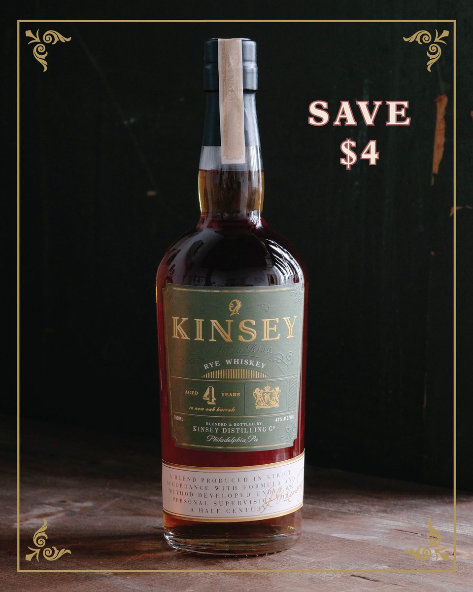 Stock up for summer: All three of Kinsey’s core whiskies—Bourbon, American, and Rye—are on sale all month long. Save now on our webshop! bit.ly/440G0Dt

Available for a limited time through June. #Kinsey
