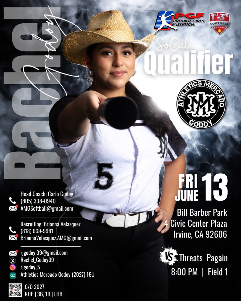 Rachel Godoy (@rachel_godoy09) on Twitter photo SoCal <a href="/PGFnetwork/">PGF</a> Qualifier starts tonight!! Ready for it 🙌🏼
<a href="/amgodoysoftball/">Athletics Mercado Godoy</a> <a href="/coachcj317/">Coach CJ</a> <a href="/coachbri_amg/">Brianna Velasquez🥎</a> <a href="/NCSA_Softball/">NCSA Softball</a> <a href="/D1Softball/">D1Softball</a> <a href="/d2softball/">d2softball</a> <a href="/D3Softball/">D3Softball</a> <a href="/PrepSoftball/">Prep Softball 🥎</a> <a href="/SoftballRecruit/">Softball Recruit 🥎</a> <a href="/SBRRetweets/">Softball Recruiting Reposts</a> <a href="/EliteSoftballR1/">EliteSoftballReport</a> <a href="/EliteRecruits_/">Elite Recruits</a> <a href="/CoastRecruits/">Coast 2 Coast Recruits</a> <a href="/CoastRecruitsSB/">Coast Recruits 🥎</a> <a href="/ExtraInningSB/">EXTRA INNING SOFTBALL</a> SoCal <a href="/PGFnetwork/">PGF</a> Qualifier starts tonight!! Ready for it 🙌🏼
<a href="/amgodoysoftball/">Athletics Mercado Godoy</a> <a href="/coachcj317/">Coach CJ</a> <a href="/coachbri_amg/">Brianna Velasquez🥎</a> <a href="/NCSA_Softball/">NCSA Softball</a> <a href="/D1Softball/">D1Softball</a> <a href="/d2softball/">d2softball</a> <a href="/D3Softball/">D3Softball</a> <a href="/PrepSoftball/">Prep Softball 🥎</a> <a href="/SoftballRecruit/">Softball Recruit 🥎</a> <a href="/SBRRetweets/">Softball Recruiting Reposts</a> <a href="/EliteSoftballR1/">EliteSoftballReport</a> <a href="/EliteRecruits_/">Elite Recruits</a> <a href="/CoastRecruits/">Coast 2 Coast Recruits</a> <a href="/CoastRecruitsSB/">Coast Recruits 🥎</a> <a href="/ExtraInningSB/">EXTRA INNING SOFTBALL</a>