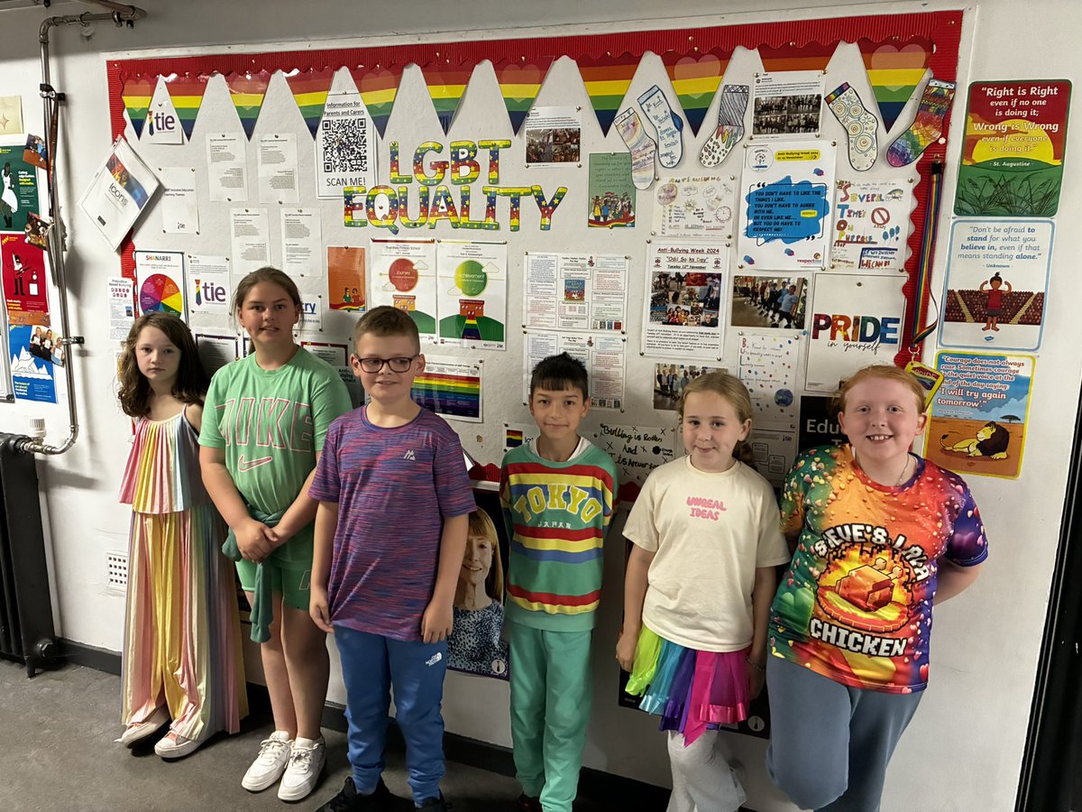 Today, we celebrated all of our PATHS and Equalities work by having a “Dress Like a Rainbow” day! It was wonderful to see pupils and staff participating and joining in the fun. Pupils have also been busy designing pride flags - winners to be announced! 🏳️‍🌈 <a href="/thorntreeheidie/">geraldine smith</a>